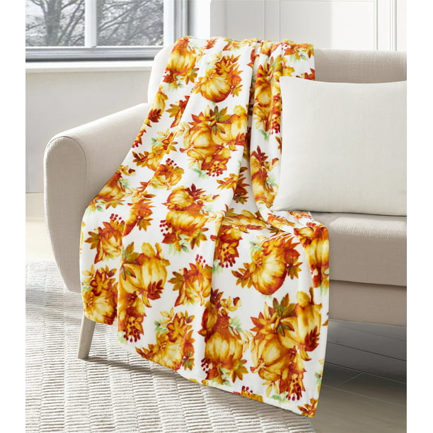 Halloween Blanket Fall Pumpkin Fleece Blanket Gift for Fall Love Blanket for Sofa Bed Chair 